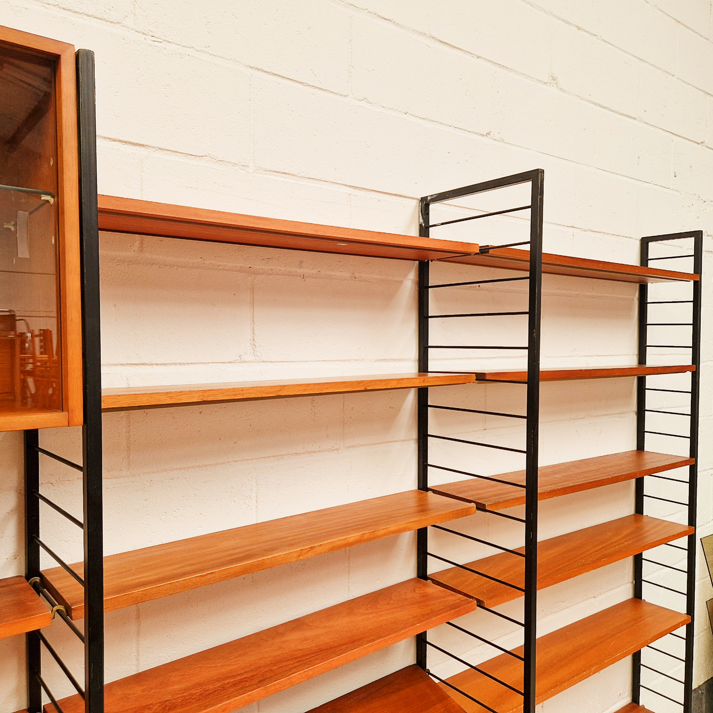 Robert Heal for Heal's Staples Ladderax Vintage 1960s Mid Century 3 Bay Danish Design Cabinet Sideboard