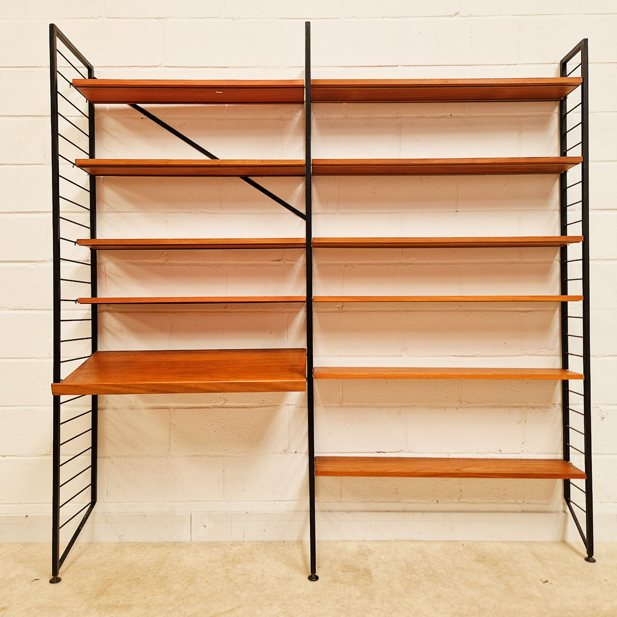 Robert Heal for Heal's Staples Ladderax Vintage 1960s Mid Century 2 Bay Danish Design Cabinet Sideboard