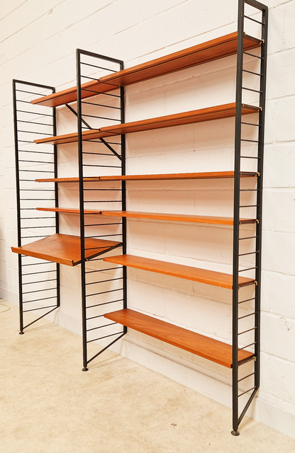 Robert Heal for Heal's Staples Ladderax Vintage 1960s Mid Century 2 Bay Danish Design Cabinet Sideboard