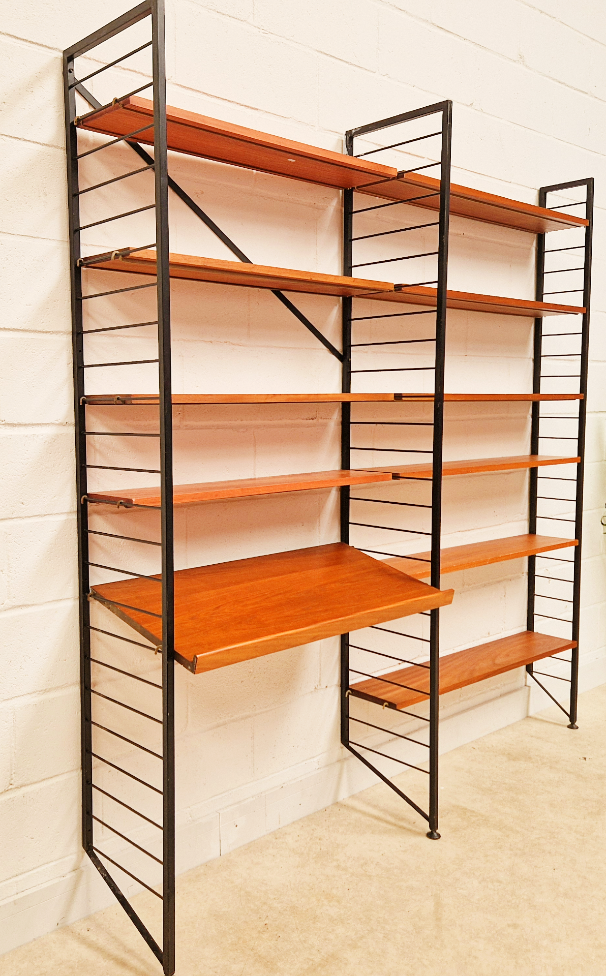 Robert Heal for Heal's Staples Ladderax Vintage 1960s Mid Century 2 Bay Danish Design Cabinet Sideboard