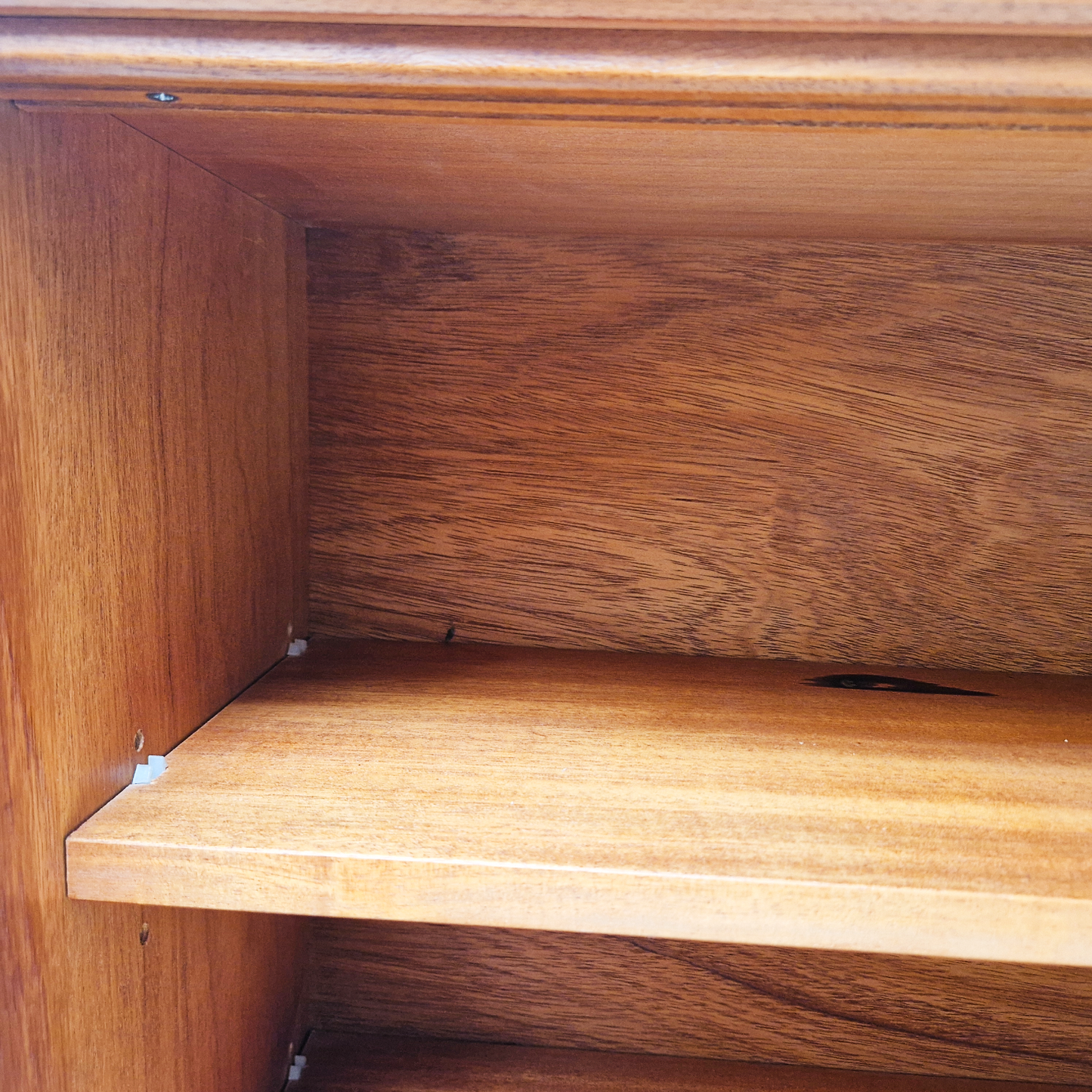 Herbert Gibbs Vintage Mid Century Medium Teak & Glazed Glass Double Length Bookcase