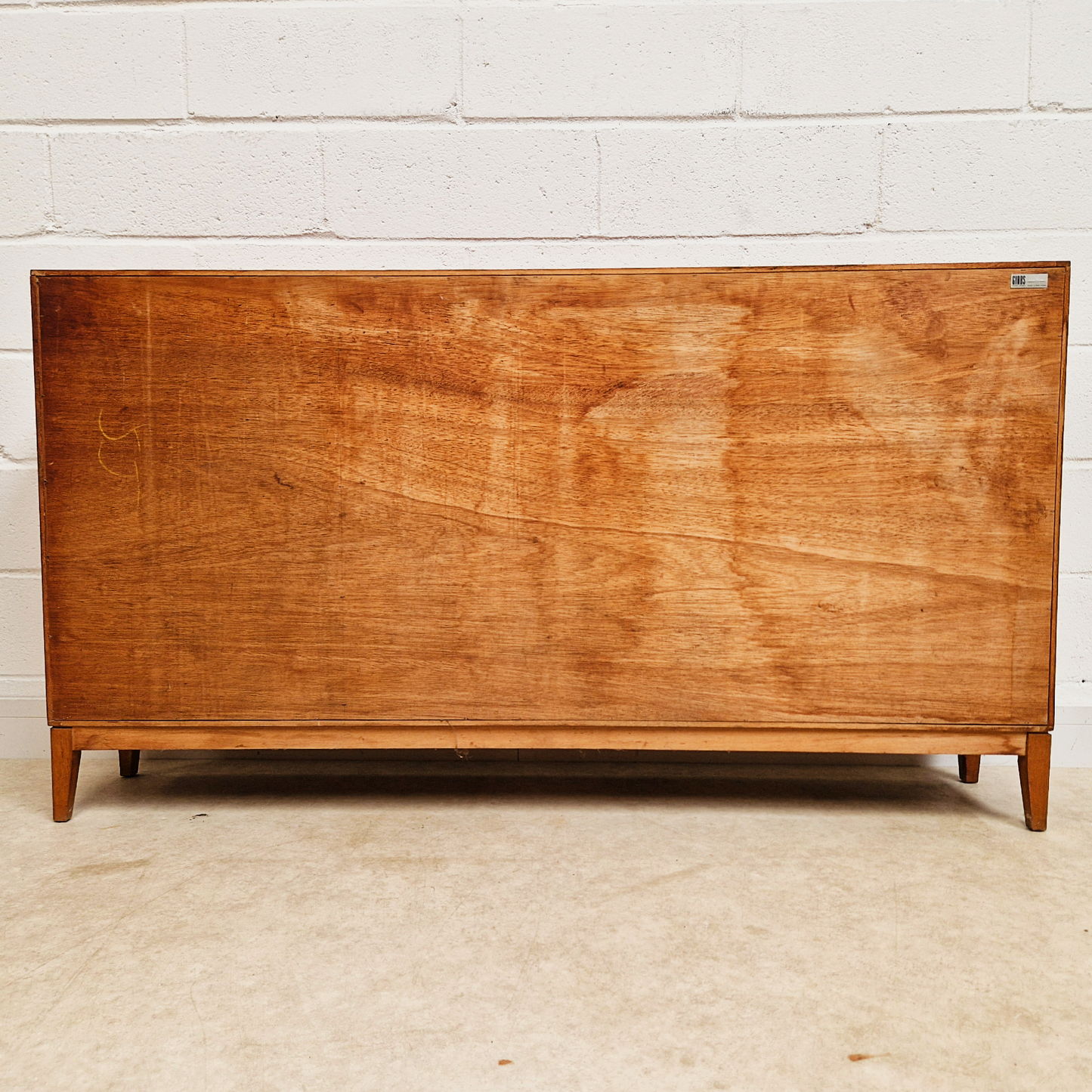 Herbert Gibbs Vintage Mid Century Medium Teak & Glazed Glass Double Length Bookcase