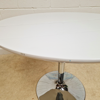 Retro Chrome Base Round Dining Table and Callgaris Jam Chair Dining Set