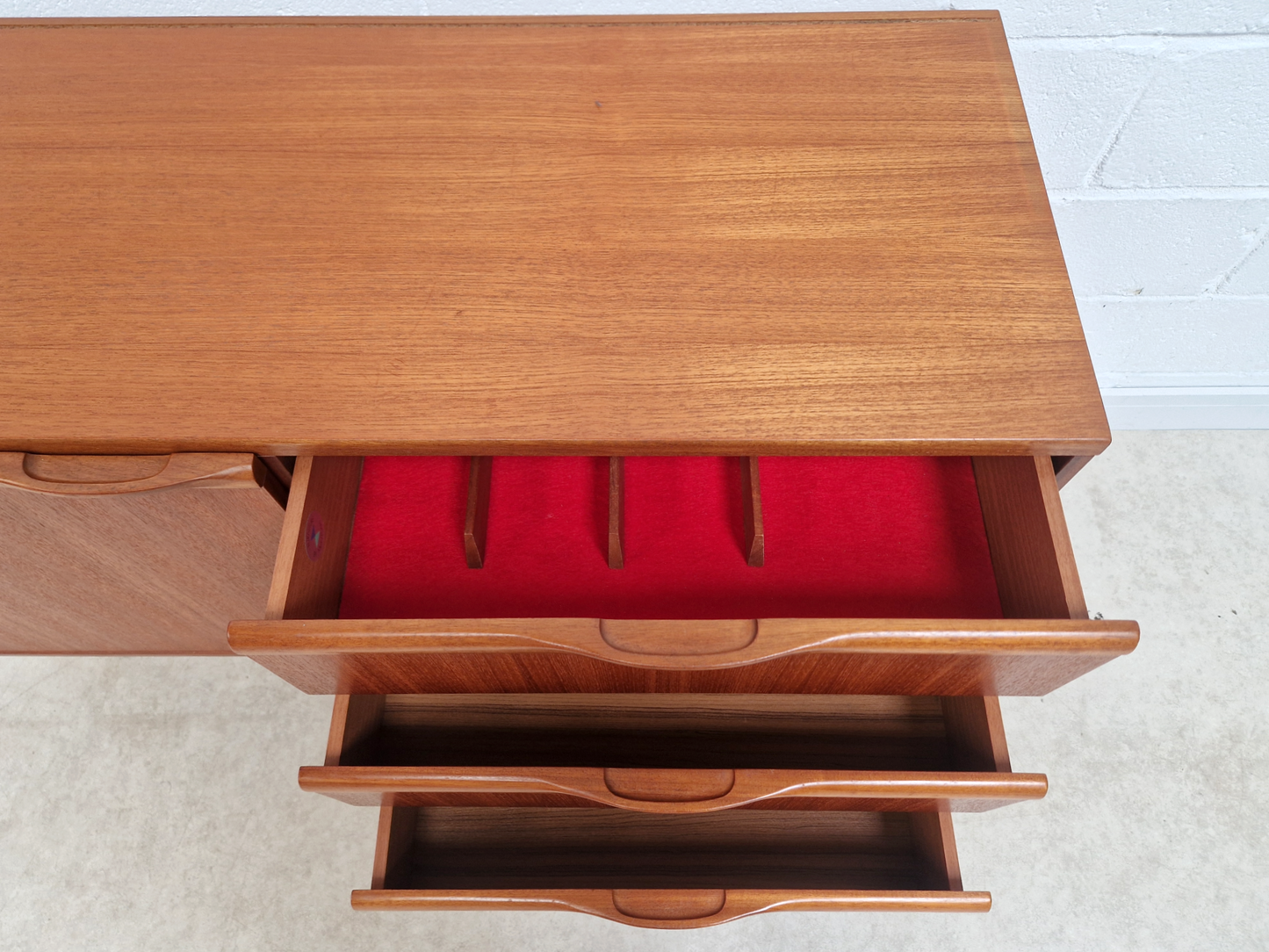 McIntosh Vintage Mid Century Medium Teak Danish Design Compact Sideboard