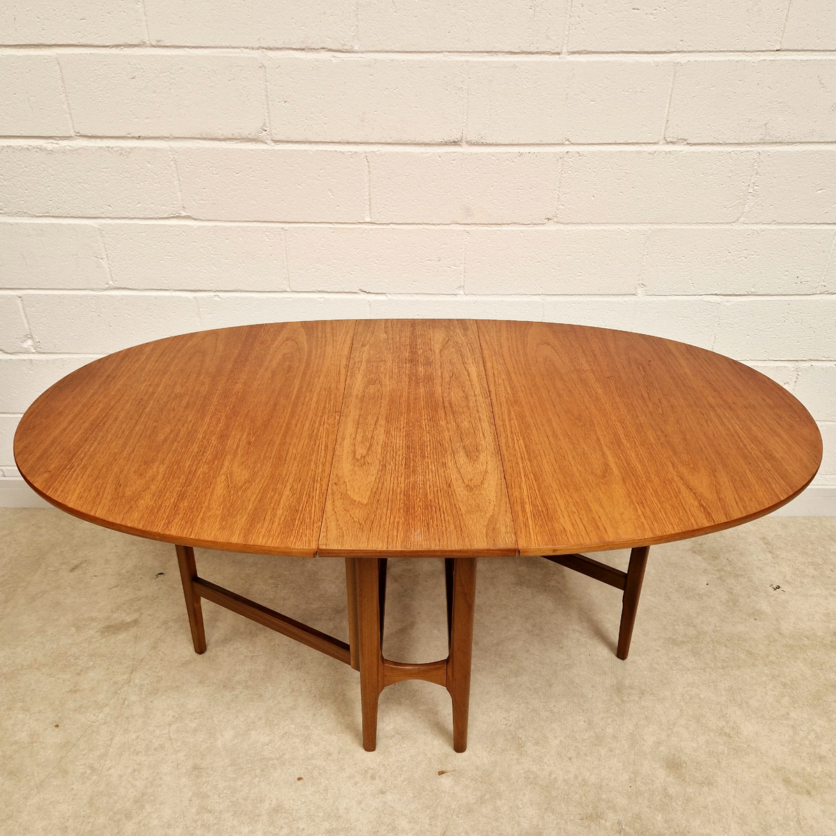 Nathan Vintage Mid Century Teak Danish Design Drop Leaf Dining Table