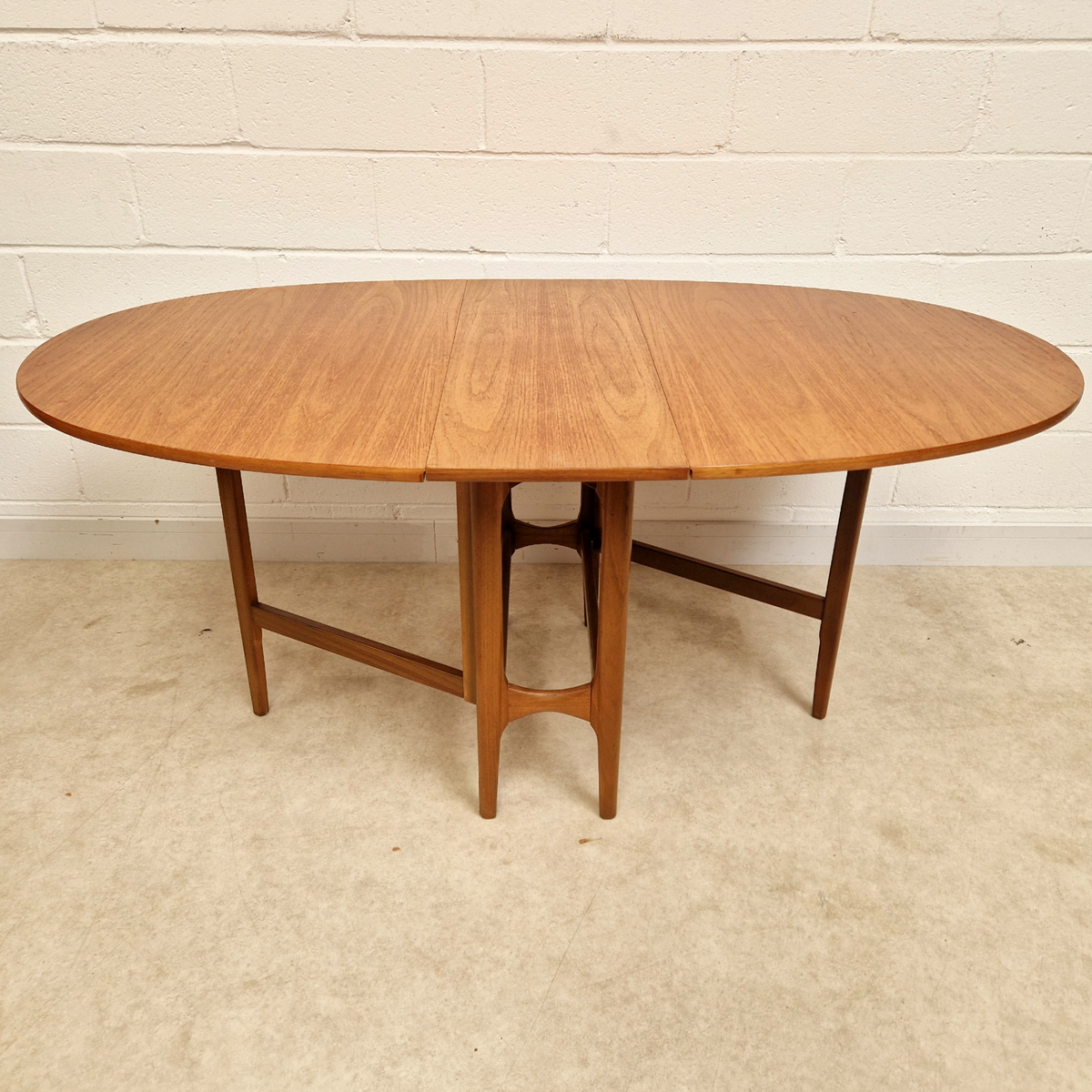 Nathan Vintage Mid Century Teak Danish Design Drop Leaf Dining Table