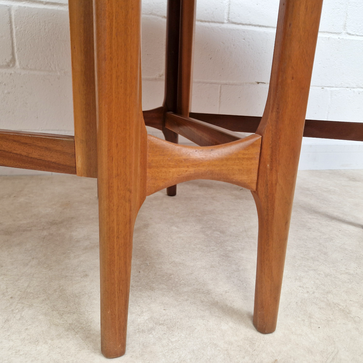 Nathan Vintage Mid Century Teak Danish Design Drop Leaf Dining Table