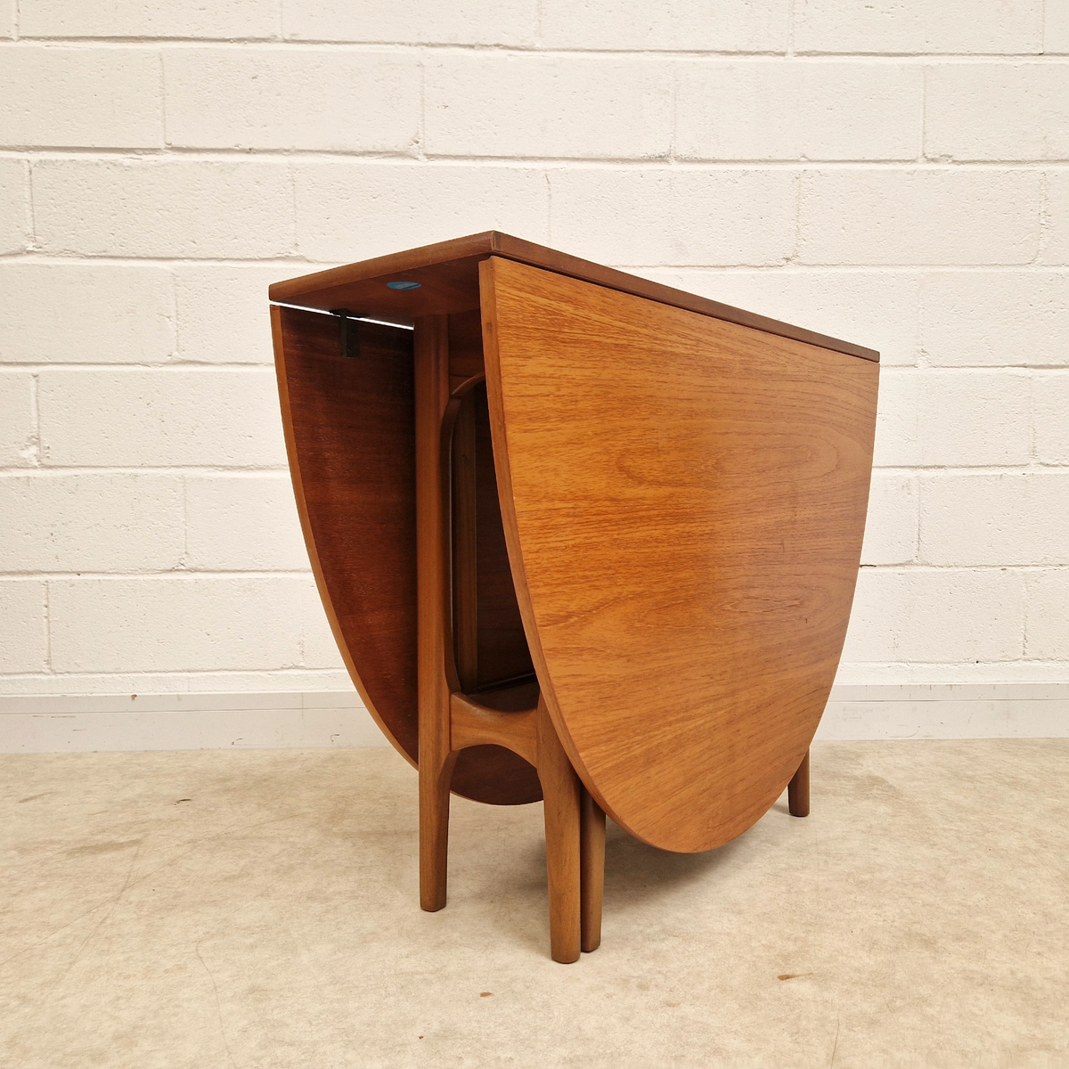 Nathan Vintage Mid Century Teak Danish Design Drop Leaf Dining Table
