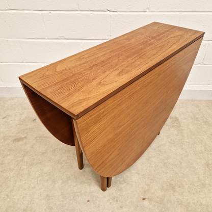 Nathan Vintage Mid Century Teak Danish Design Drop Leaf Dining Table