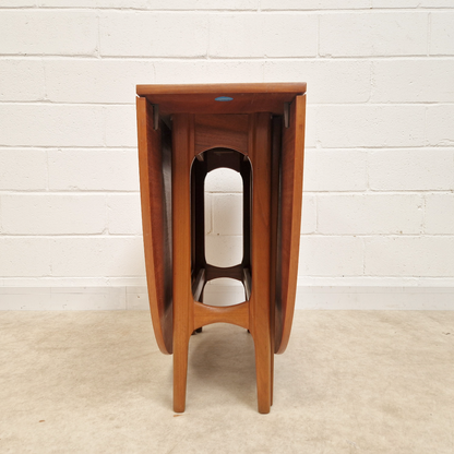 Nathan Vintage Mid Century Teak Danish Design Drop Leaf Dining Table