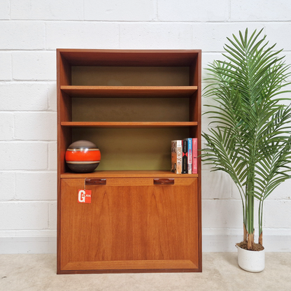 G Plan Sierra Red Label Vintage Mid Century Bookcase Drinks Cabinet