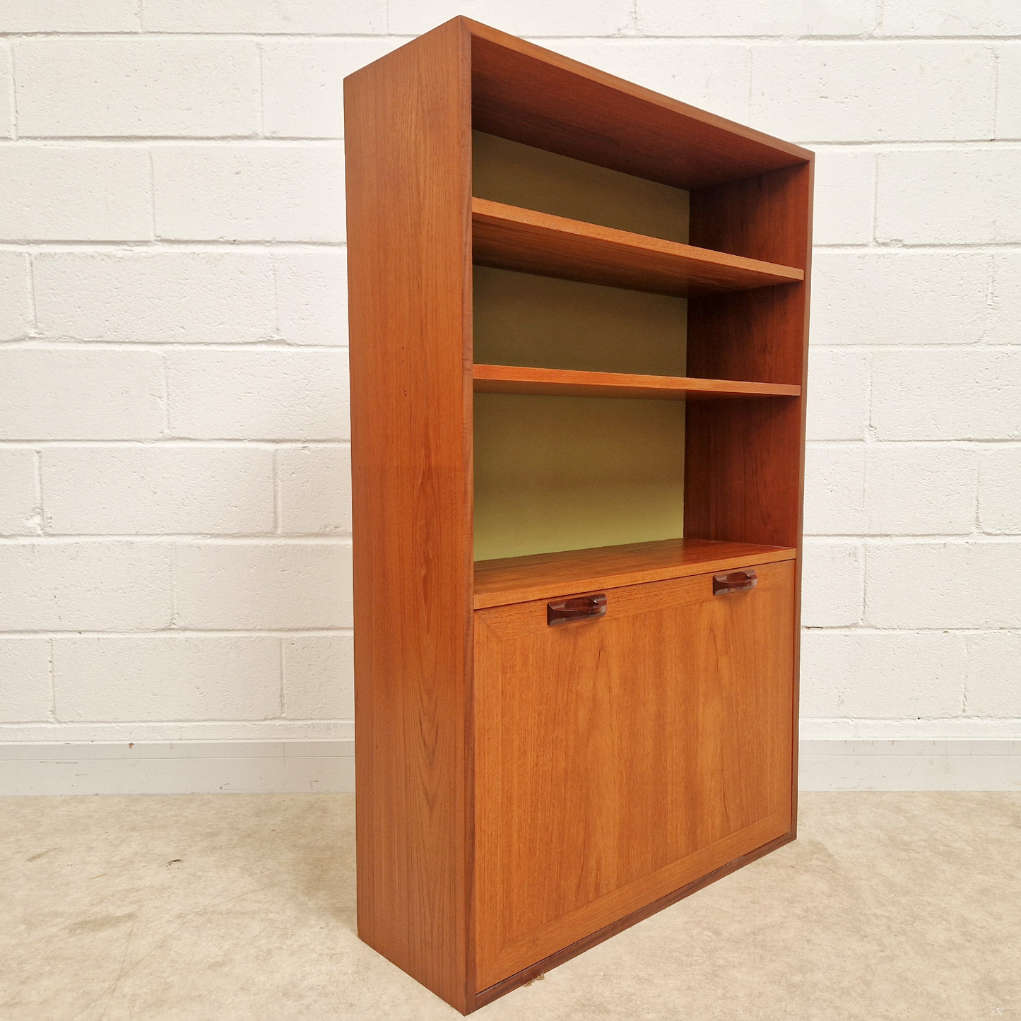 G Plan Sierra Red Label Vintage Mid Century Bookcase Drinks Cabinet