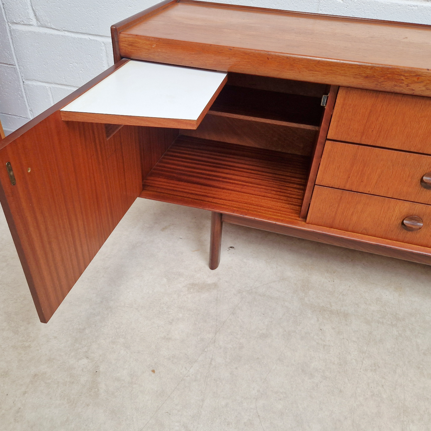 Vintage Mid Century Danish Design Long John Sideboard Buffet Credenza Drinks Cabinet
