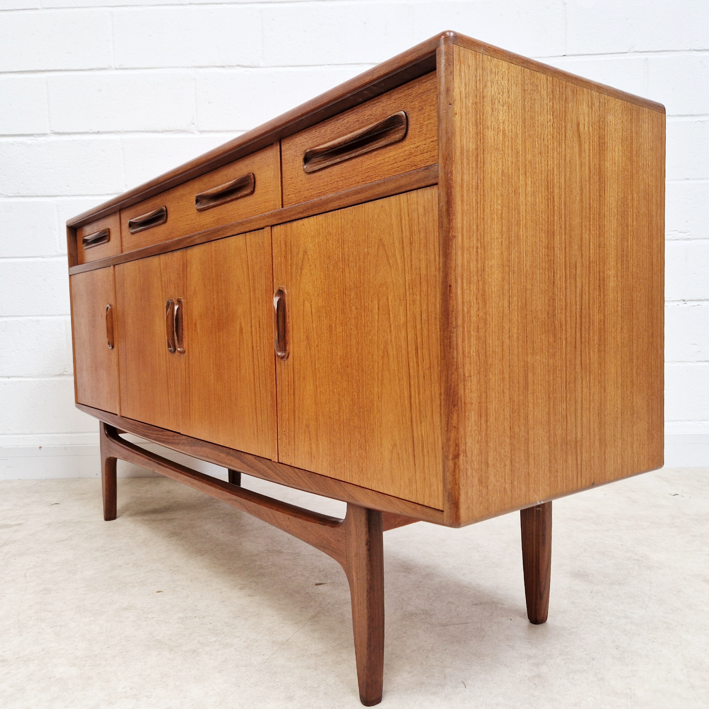 V.B Wilkins G Plan Fresco Pyramid Teak Vintage Danish Design Mid Century Sideboard Credenza