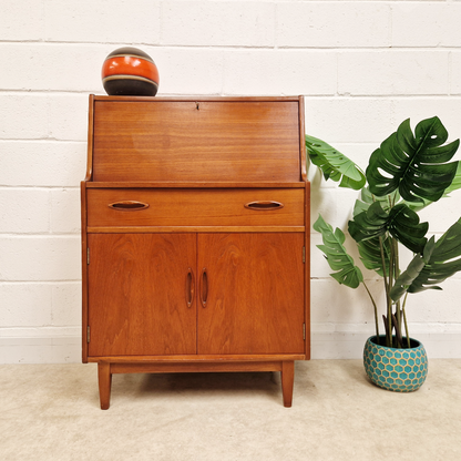 Jentique Vintage Mid Century Medium Teak 1960s Danish Design Writing Bureau Sideboard