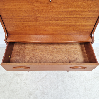 Jentique Vintage Mid Century Medium Teak 1960s Danish Design Writing Bureau Sideboard