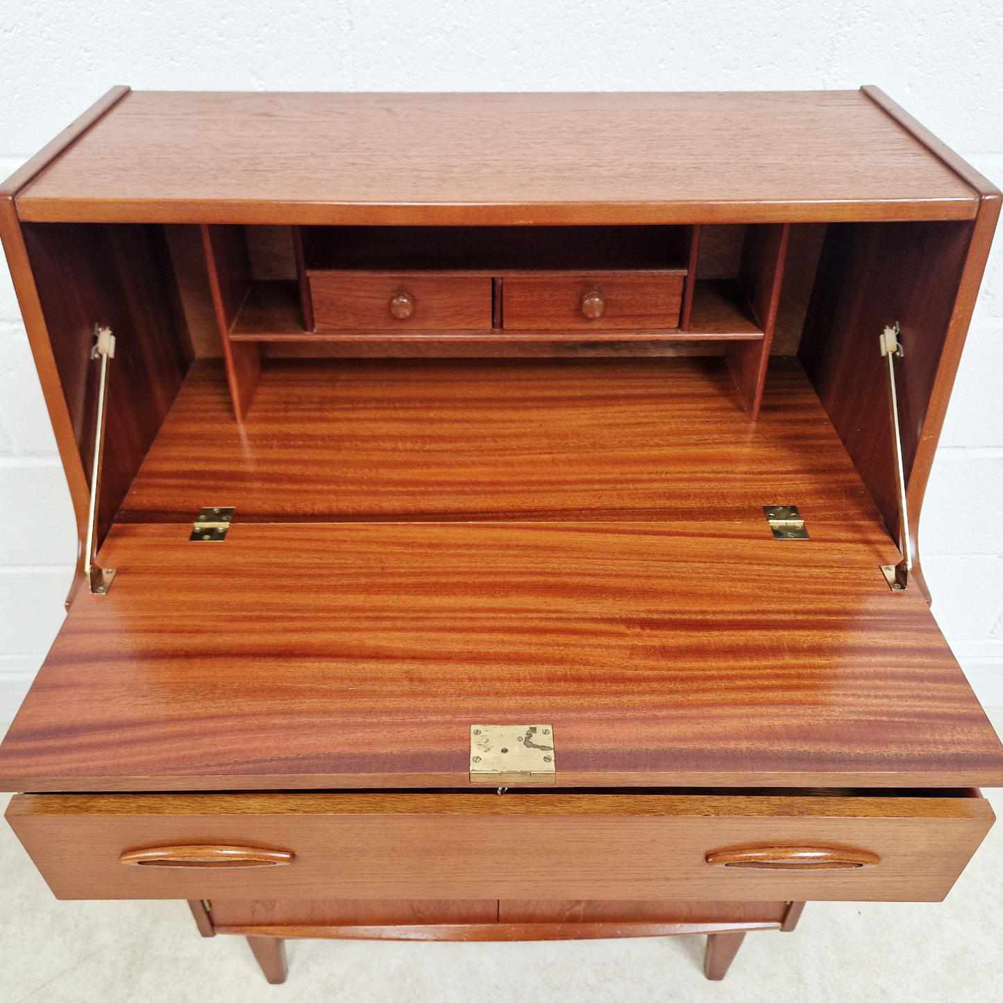 Jentique Vintage Mid Century Medium Teak 1960s Danish Design Writing Bureau Sideboard