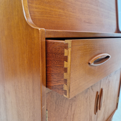 Jentique Vintage Mid Century Medium Teak 1960s Danish Design Writing Bureau Sideboard