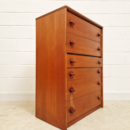 John & Silvia Read Stag Cantata Vintage Mid Century Danish Design Chest Drawers