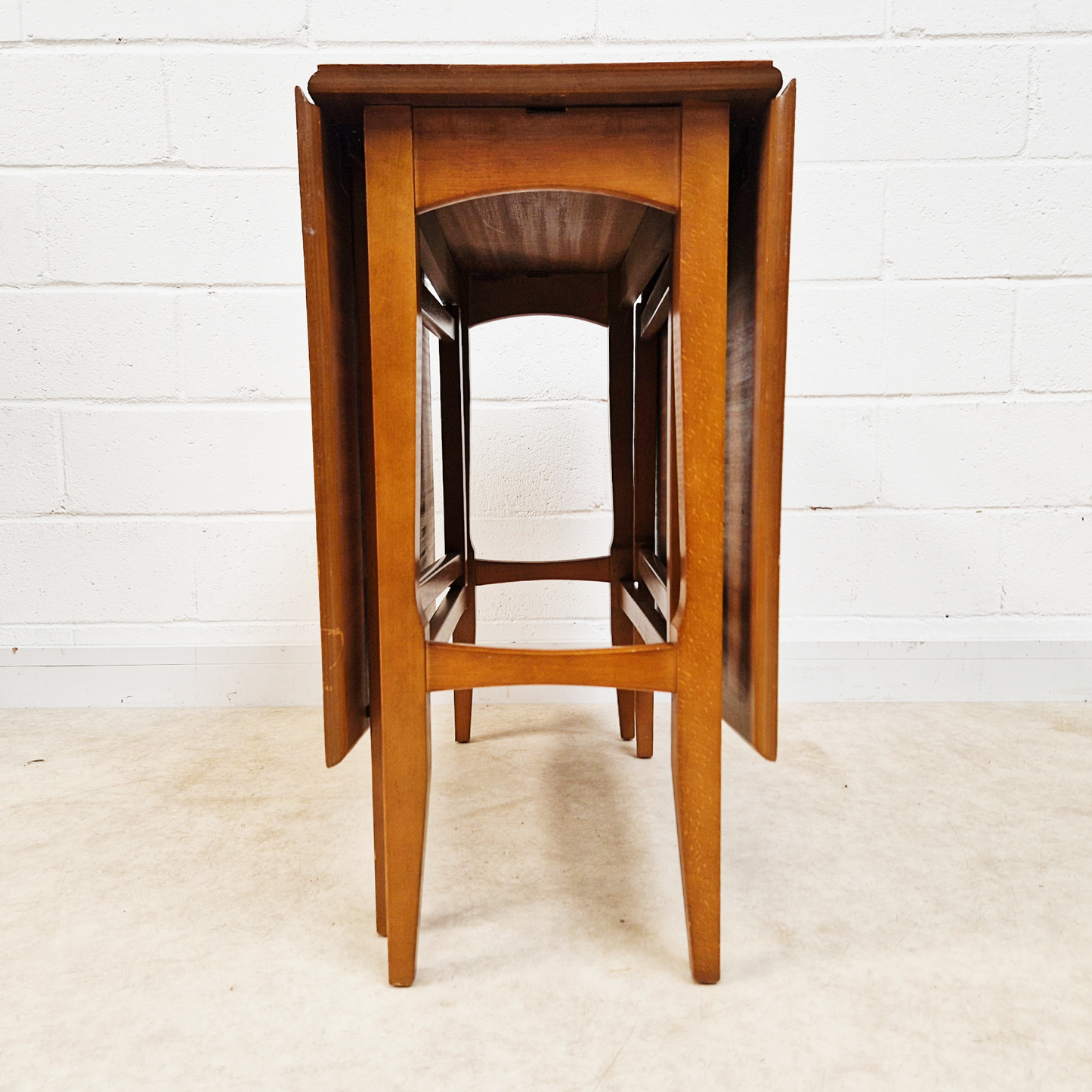 Vintage Mid Century 1960s Teak Danish Design Drop Leaf Dining Table