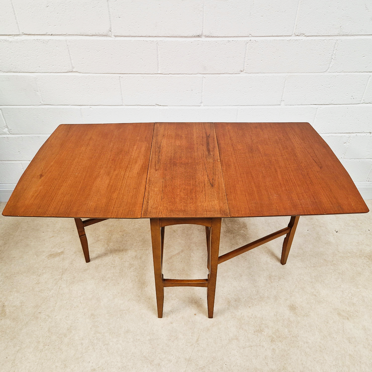 Vintage Mid Century 1960s Teak Danish Design Drop Leaf Dining Table
