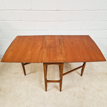 Vintage Mid Century 1960s Teak Danish Design Drop Leaf Dining Table