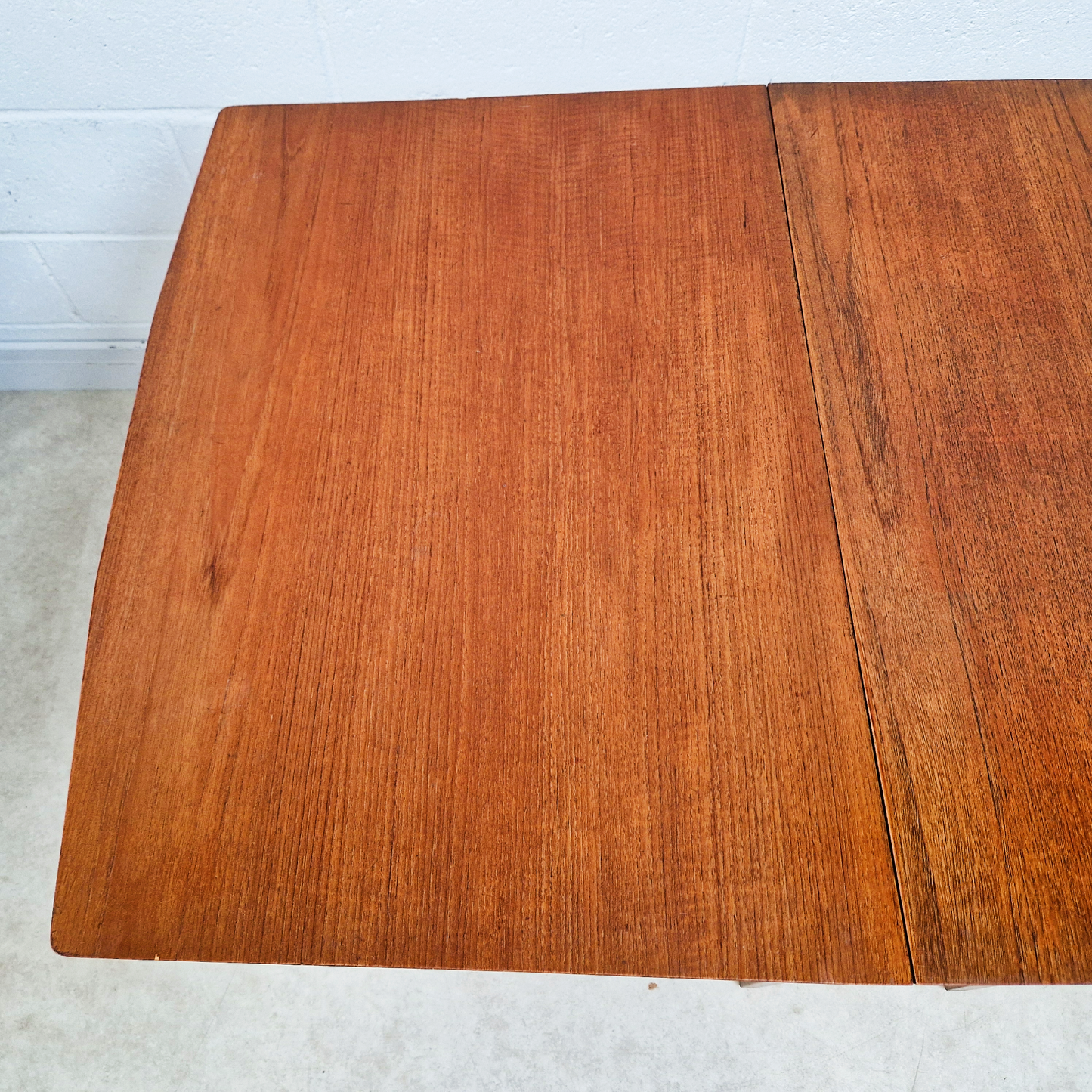 Vintage Mid Century 1960s Teak Danish Design Drop Leaf Dining Table