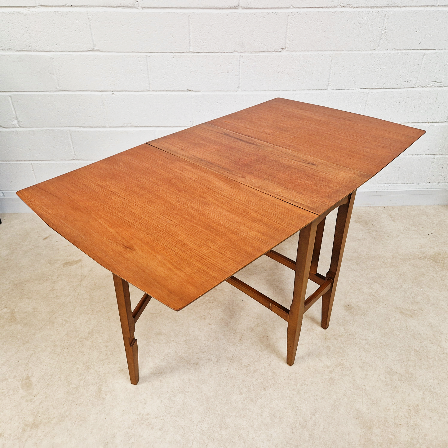Vintage Mid Century 1960s Teak Danish Design Drop Leaf Dining Table