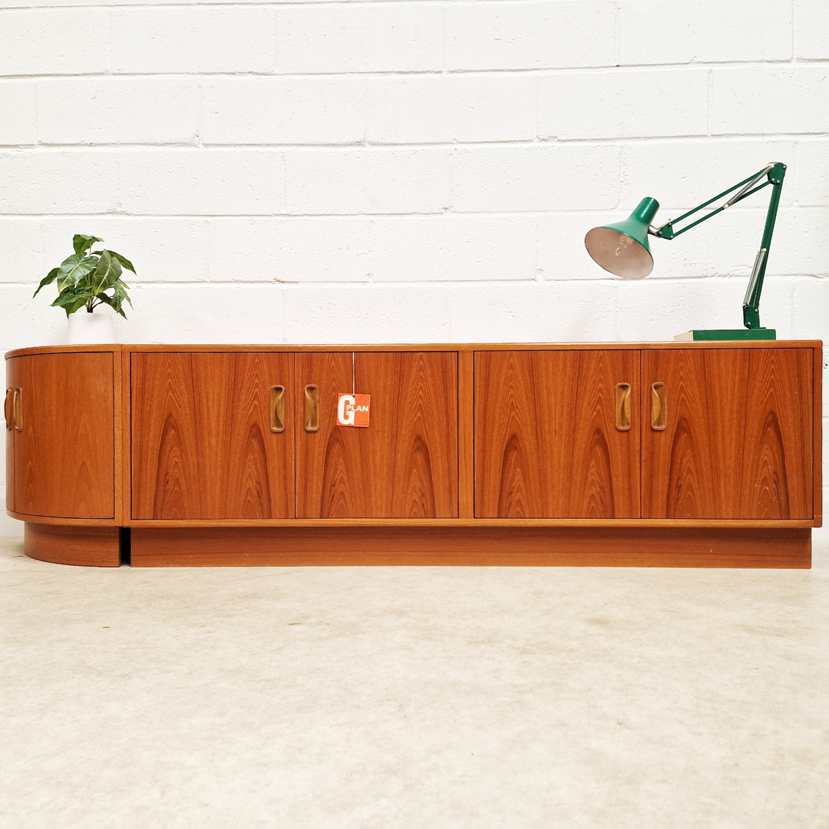 G Plan Fresco Vintage Mid Century Pyramid Teak Danish Design Extended Sideboard LP Storage PG339