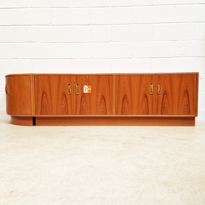 G Plan Fresco Vintage Mid Century Pyramid Teak Danish Design Extended Sideboard LP Storage PG339