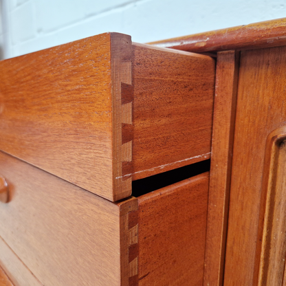 Nathan Vintage Mid Century Medium Teak Sideboard Entertainment Centre