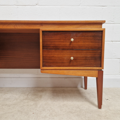 Gunther Hoffsted for Uniflex Vintage Mid Century Teak & Walnut 1960s Danish Design Desk PG341