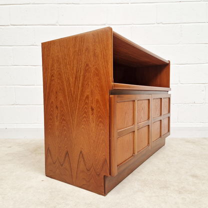 Nathan Vintage Mid Century Medium Teak Compact Sideboard Entertainment Unit