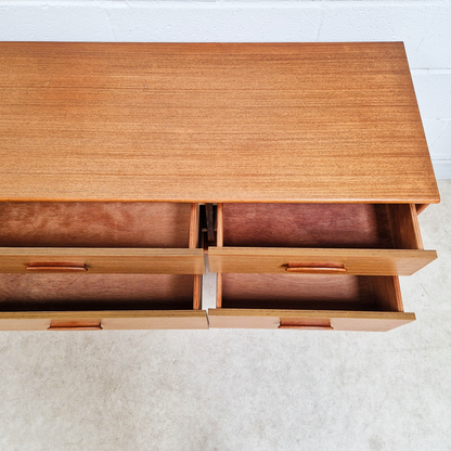 Vintage Mid Century Blond Teak Danish Design Sideboard Dresser