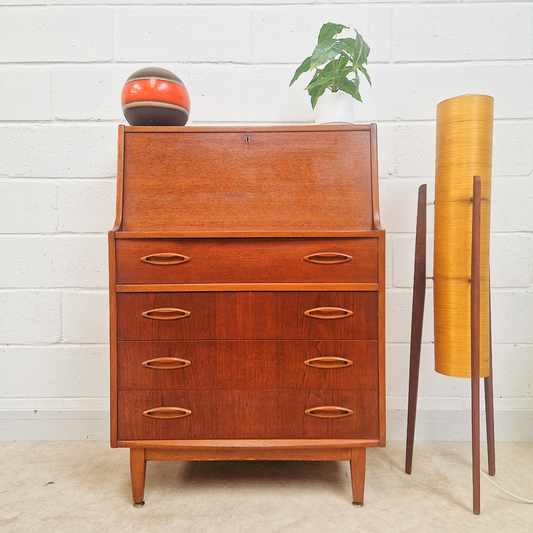Jentique Vintage Mid Century Medium Teak 1960s Danish Design Writing Bureau Sideboard