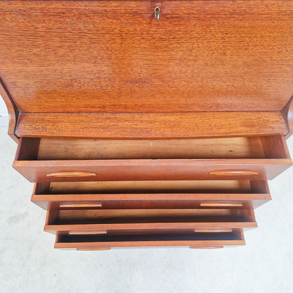 Jentique Vintage Mid Century Medium Teak 1960s Danish Design Writing Bureau Sideboard