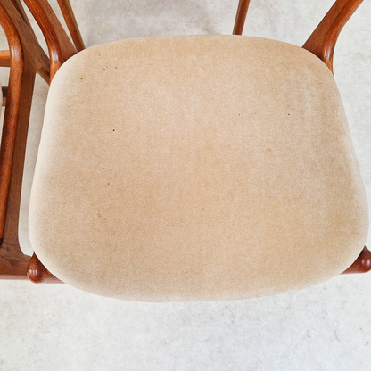 Erik Buch for O.D Møbler Vintage Mid Century Solid Teak Danish Dining Accent Chairs Set of 4 PG342