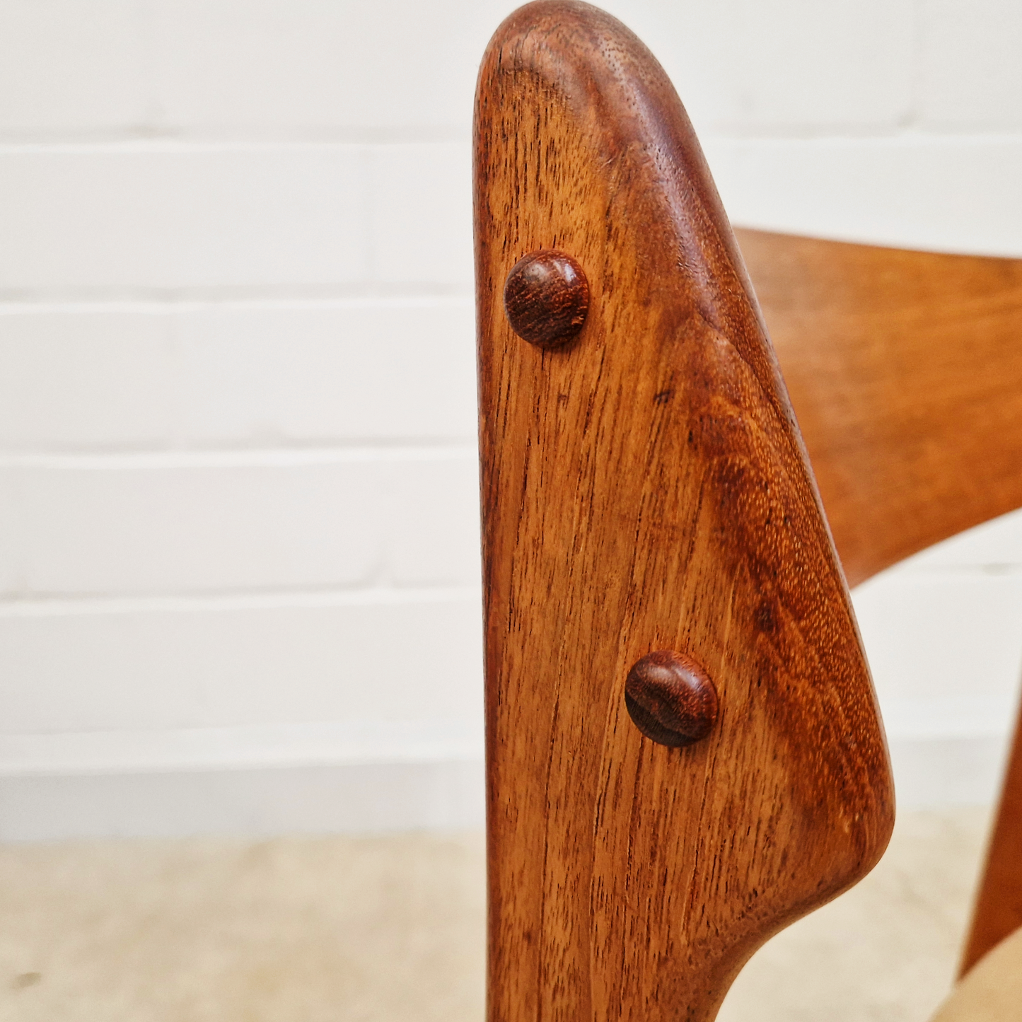 Erik Buch for O.D Møbler Vintage Mid Century Solid Teak Danish Dining Accent Chairs Set of 4 PG342