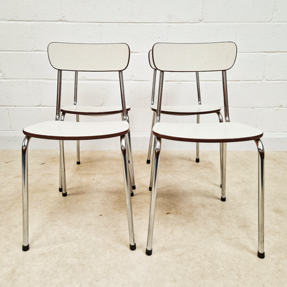 Tavo Meubel Vintage 1960s Formica & Chrome Extending Dining Kitchen Table & Chair Set