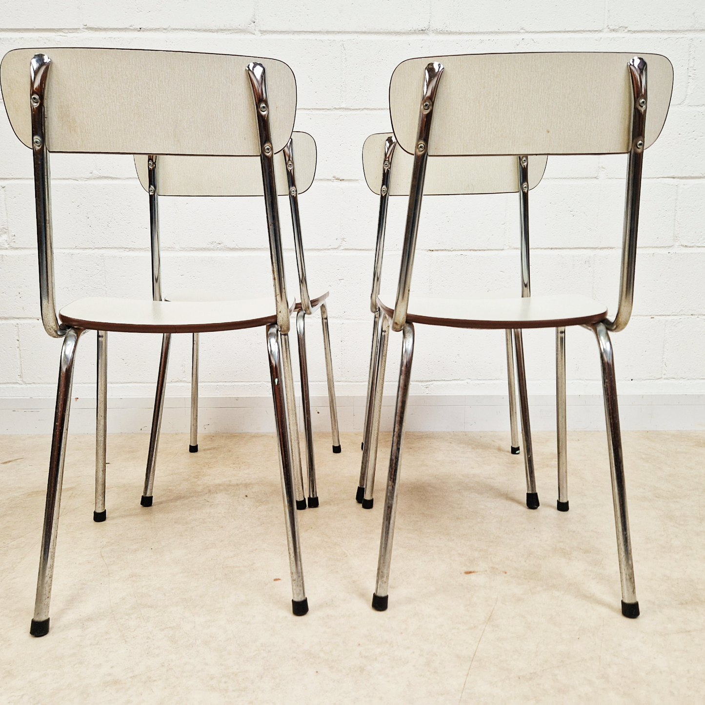 Tavo Meubel Vintage 1960s Formica & Chrome Extending Dining Kitchen Table & Chair Set