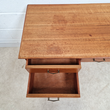 Alfred Cox for Heal's Vintage Solid Teak Mid Century 1950's Danish Design Desk Dressing Table