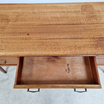 Alfred Cox for Heal's Vintage Solid Teak Mid Century 1950's Danish Design Desk Dressing Table