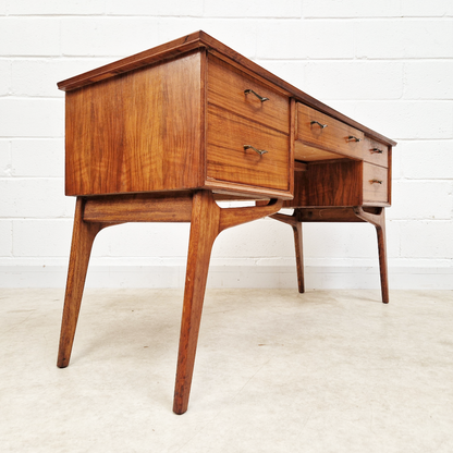 Alfred Cox for Heal's Vintage Solid Teak Mid Century 1950's Danish Design Desk Dressing Table