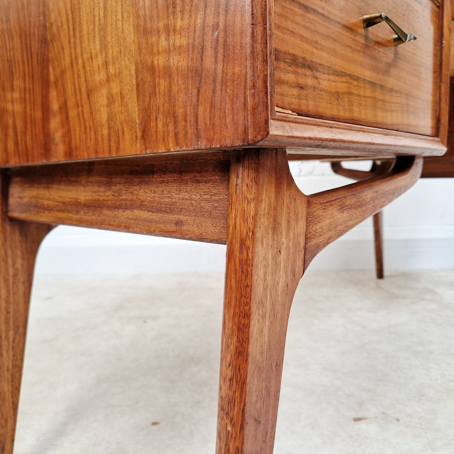 Alfred Cox for Heal's Vintage Solid Teak Mid Century 1950's Danish Design Desk Dressing Table