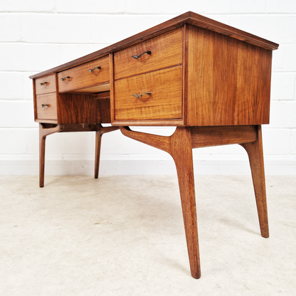 Alfred Cox for Heal's Vintage Solid Teak Mid Century 1950's Danish Design Desk Dressing Table