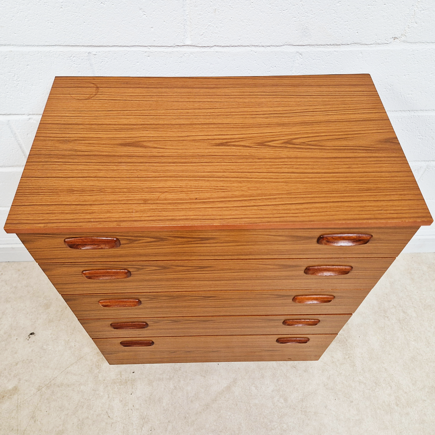 Schreiber Mid Century Vintage Danish Design Tallboy Retro Chest Drawers