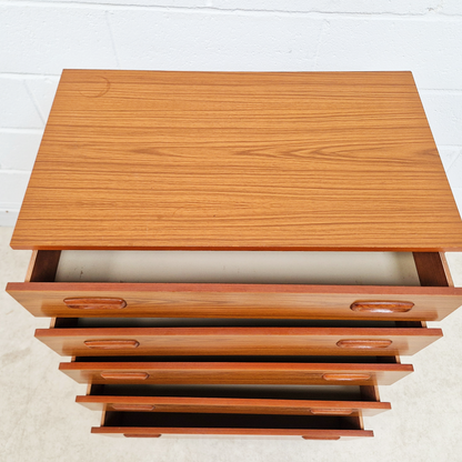 Schreiber Mid Century Vintage Danish Design Tallboy Retro Chest Drawers