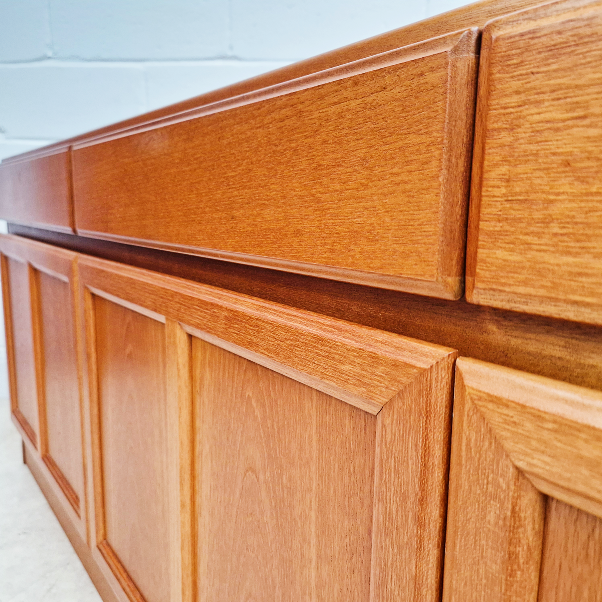 McIntosh Vintage Mid Century Golden Teak Long John Sideboard Buffet Credenza