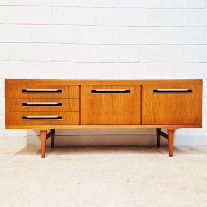 Vintage Mid Century Golden Teak Danish Design Sideboard Credenza