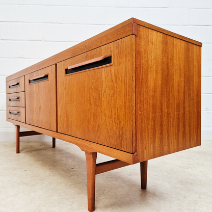 Vintage Mid Century Golden Teak Danish Design Sideboard Credenza